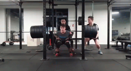 Gym Fail Squatting GIF