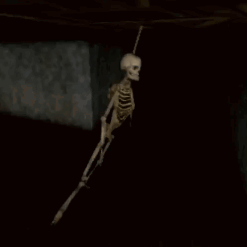 Hanging Skeleton Dangling GIF