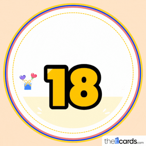 Happy 18th Birthday Theecards GIF