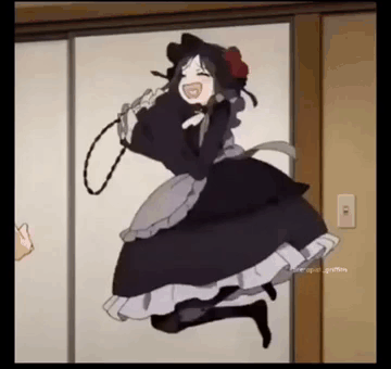 Happy Anime Girl Jumping GIF