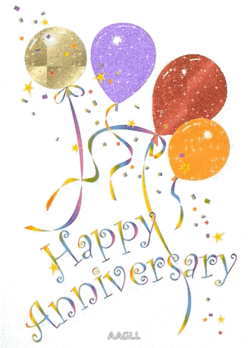 Happy Anniversary Balloon GIF