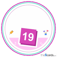 Happy Birthday 19 19th Birthday Sticker