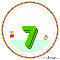 Happy Birthday 7th Happy 7th Birthday Sticker