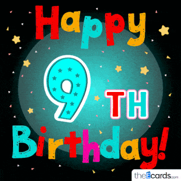 Happy Birthday 9 Happy 9th Birthday GIF