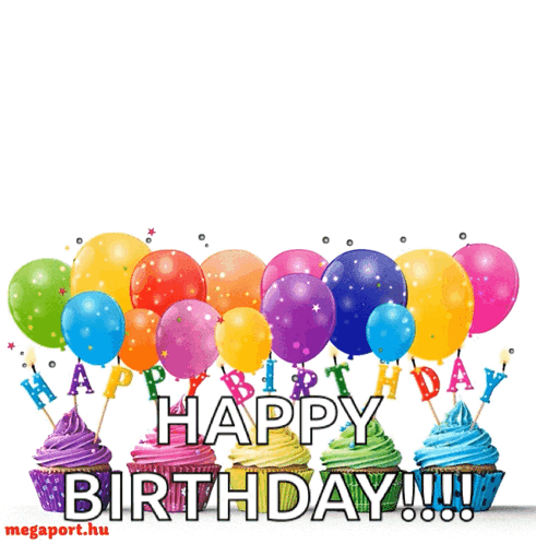 Happy Birthday Balloons GIF