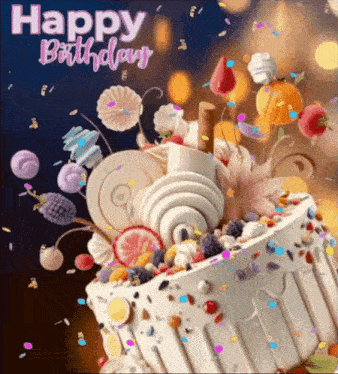 Happy Birthday Birthday Cake GIF