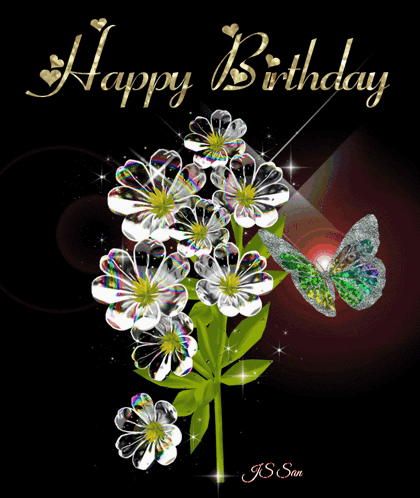 Happy Birthday Birthday Flowers Gif GIF