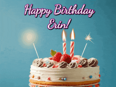 Happy Birthday Erin Birthday Cake GIF