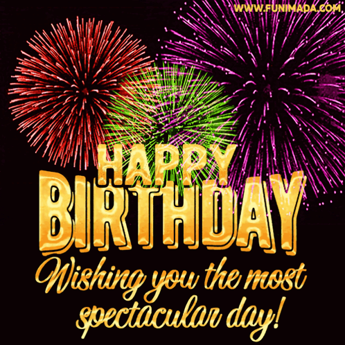 Happy Birthday Fireworks GIF