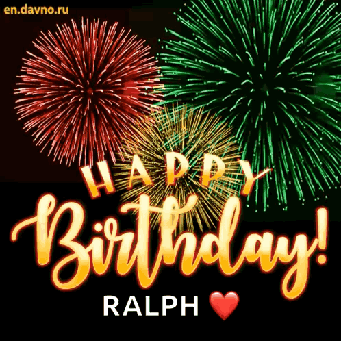 Happy Birthday Fireworks GIF