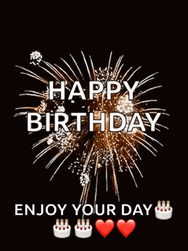 Happy Birthday Fireworks GIF