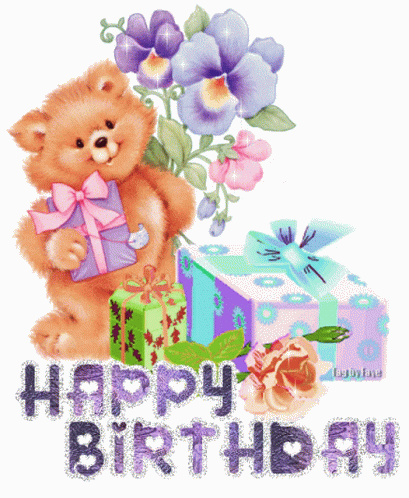 Happy Birthday Flowers GIF