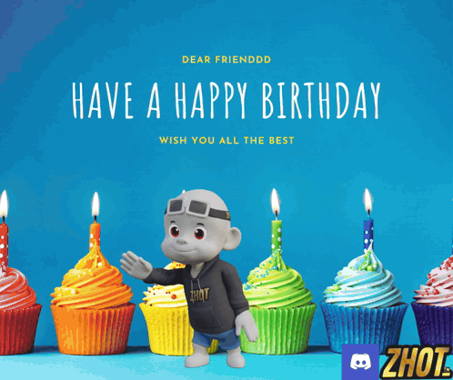 Happy Birthday Friend Happy Bday GIF