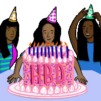 Happy Birthday Friends Sticker