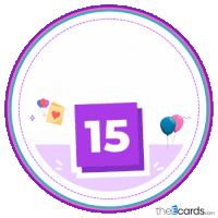 Happy Birthday Happy 15th Birthday Sticker