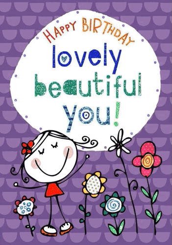 Happy Birthday Lovely Beautiful You GIF