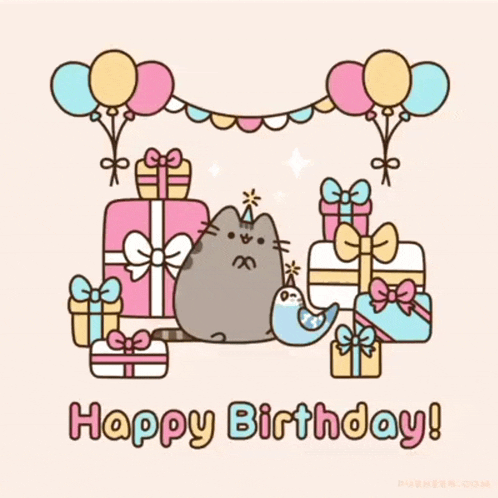 Happy Birthday Pusheen GIF