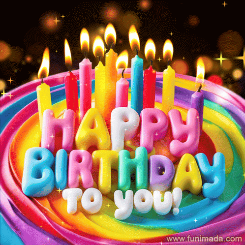 Happy Birthday To You Write Color Cake GIF