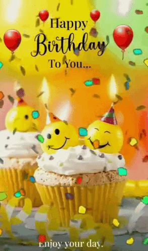 Happy Birthday Wishes Enjoy Your Day GIF