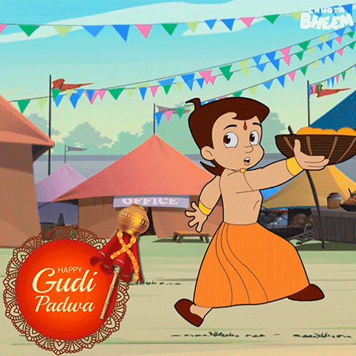 Happy Gudi Padwa Chhota Bheem GIF