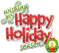 Happy Holiday Season Holiday Wreath Sticker