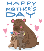 Happy Mothers Day Mama Bear Sticker