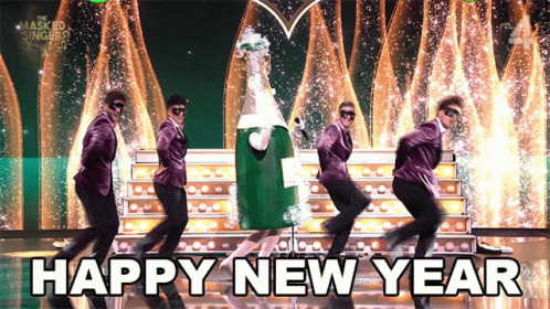 Happy New Year Champagne GIF