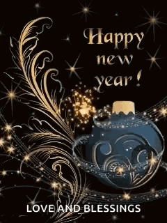 Happy New Year Fireworks GIF