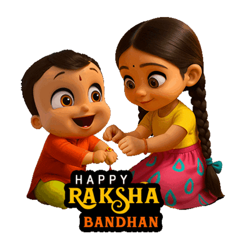 Happy Raksha Bandhan Bheem GIF