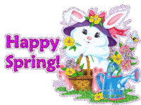 Happy Spring Bunny Sticker