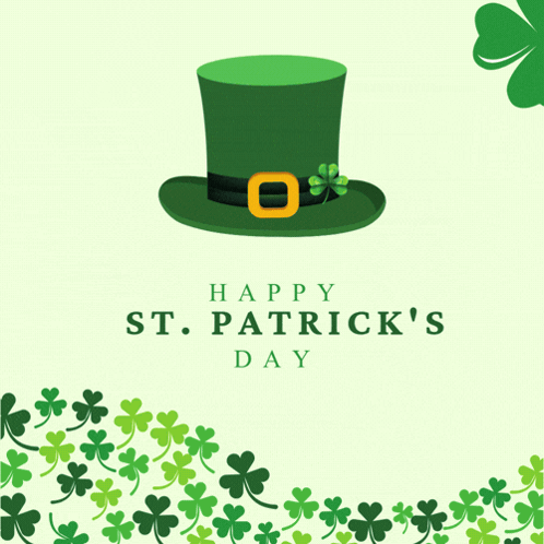 Happy St Patricks Day Leprechaun Hat GIF