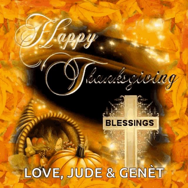 Happy Thanksgiving Blessings GIF