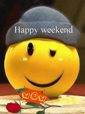 Happy Weekend Wink GIF
