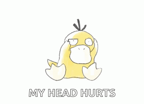 Headache Psyduck GIF