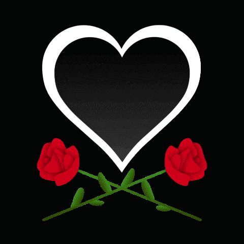 Heart Black Roses GIF