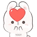 Heart Bunny Kiss GIF