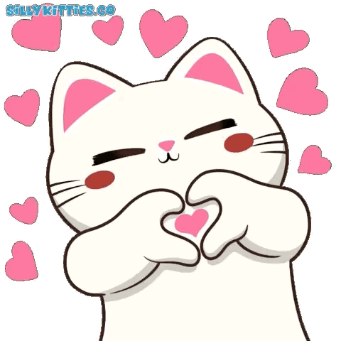 Hearts Heart Cats GIF