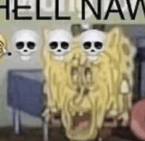 Hell Naw Spongebob GIF