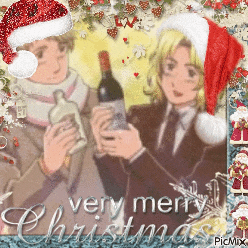 Hetalia Merry Christmas GIF