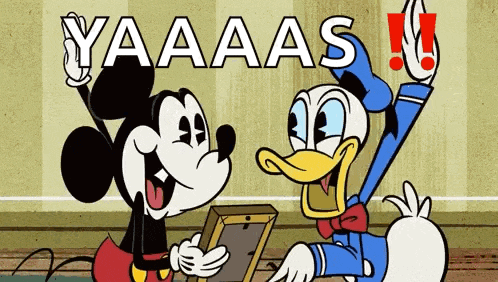 Hi Five Mickey Mouse GIF
