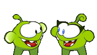High Five Om Nom Sticker