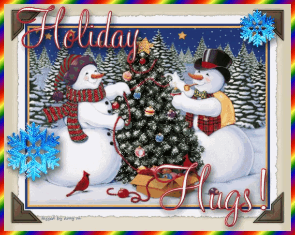 Holiday Hugs Happy New Year GIF