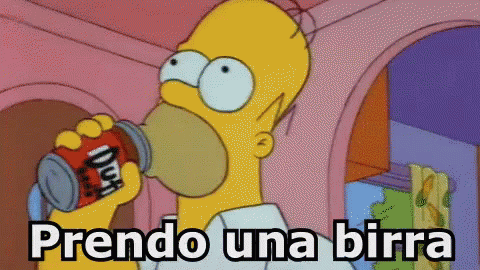 Homer Simpson Birra Bere Birretta Lattina GIF
