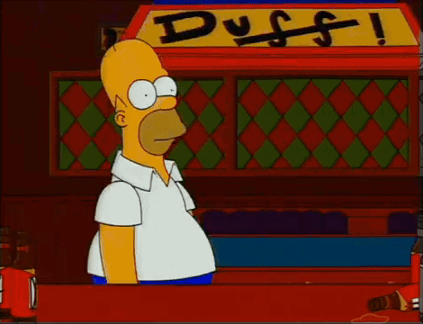 Homer Simpson Duff Beer GIF