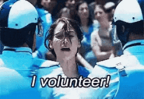 Hunger Games I Volunteer GIF