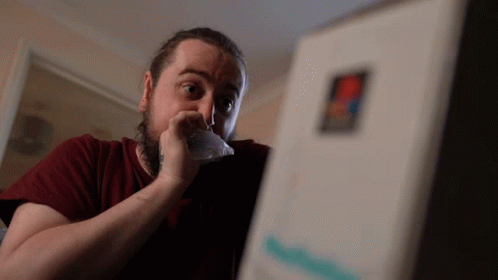 Hyperventilating Jim Caddick GIF