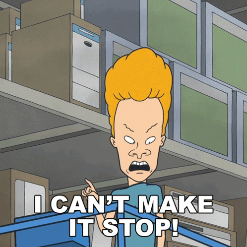 I Can'T Make It Stop Beavis GIF