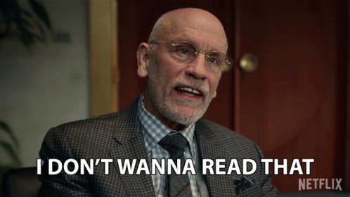 I Dont Wanna Read That Dr Adrian Mallory GIF