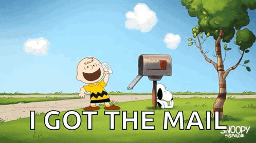 I Got A Letter Charlie Brown GIF