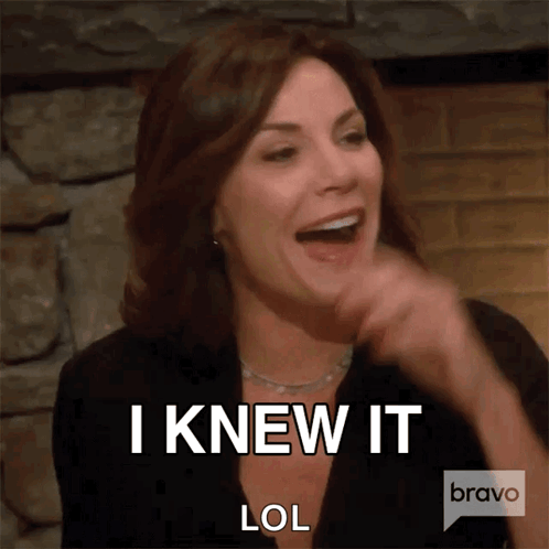 I Knew It Real Housewives Of New York GIF